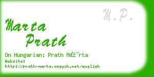 marta prath business card